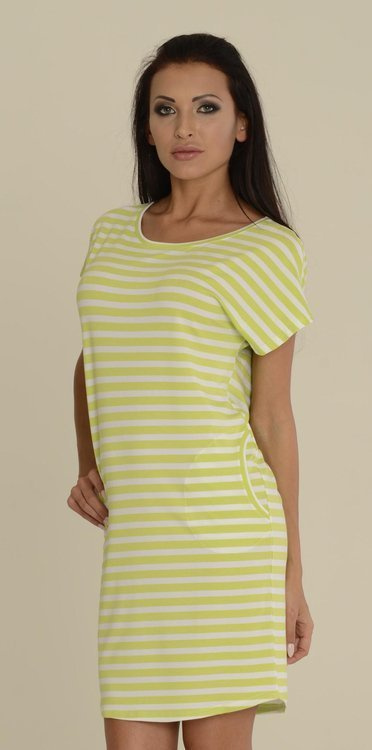 539 Camisón Jovite kr. manga - lima+blanco