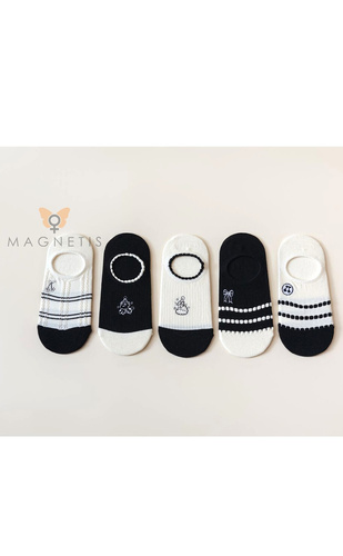 Calcetines invisibles mujer CC-251109 Magnetis – bailarinas de algodón con silicona