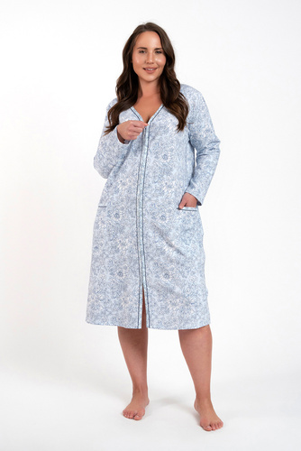 Gracjela Zippered Loungewear Moda Italiana - estampado azul