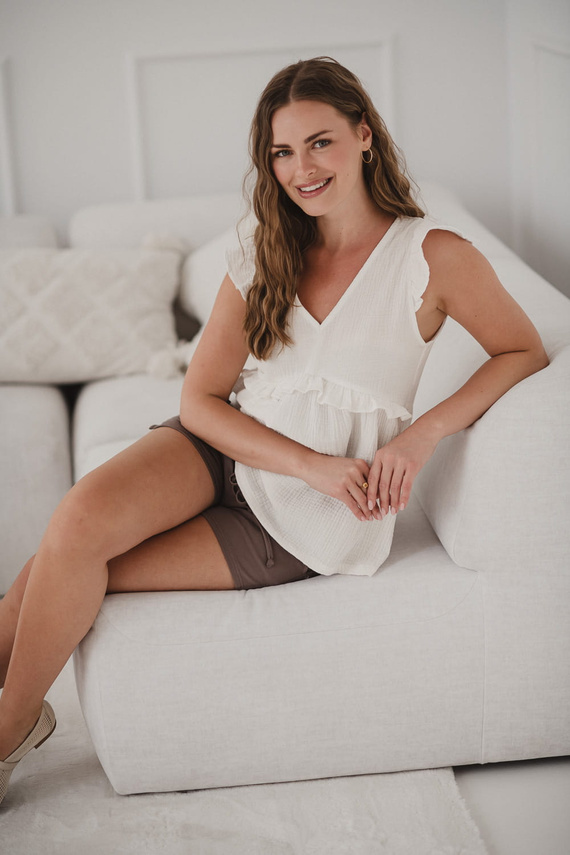 Blusa de maternidad y lactancia Milky Butterfly - comodidad y estilo Crema Milk&Love