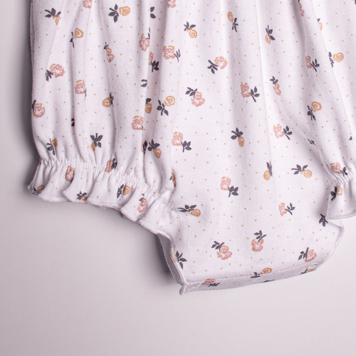 Nicol 220153 pelele bebé niña algodón floral con volantes