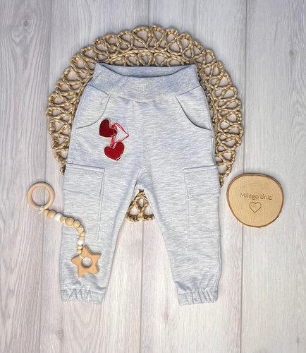 Pantalones jogger niño Mamatti SJ08 gris melange – suaves y cómodos