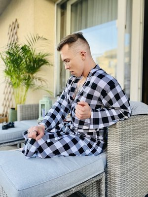 338 Crêpe bata hombre/mujer De Lafense - negro/blanco