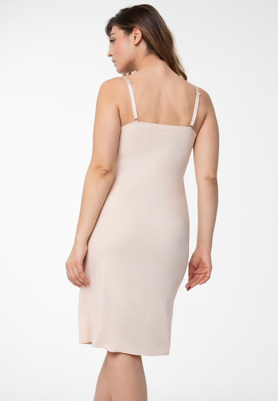 Slip suave y liso Julimex Long beige - sin costuras, cómodo, invisible bajo la ropa