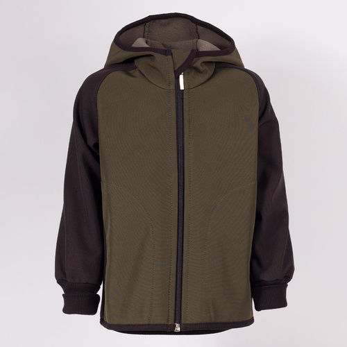 229021 Nicol Chaqueta infantil softshell con polar, capucha y reflectante - caqui