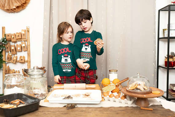 Pijama para niños Tess Italian Fashion - verde/estampado