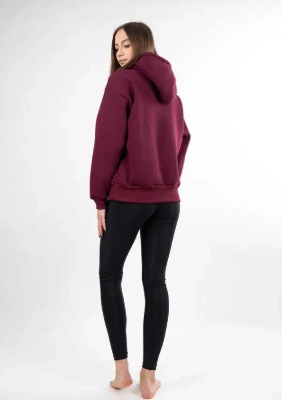 DK-K-B10 DKaren burdeos - conjunto de leggings y sudadera para mujer, cómodo y elegante