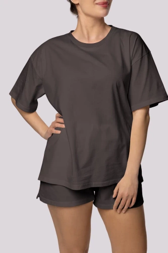 Bliss pijama de mujer de manga corta Mona grafito