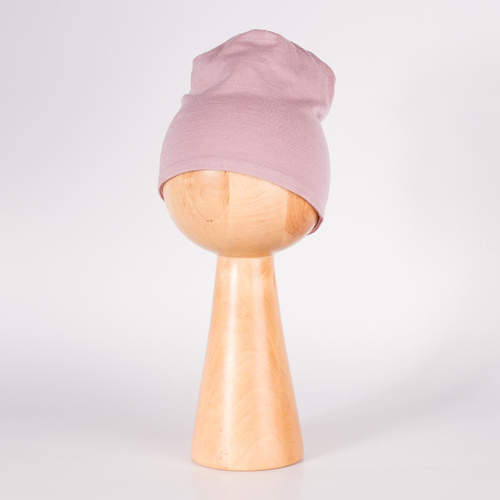 229100 Nicol Gorro Merino 100% lana infantil de doble capa - rosa polvo