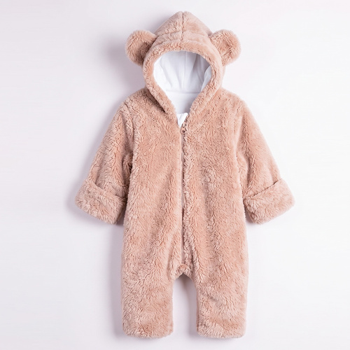 227269 Nicol BENEK Pelele para bebé con capucha oso beige algodón