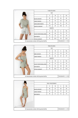 Camisón Thea Sensis khaki – ligero de verano con tirantes ajustables