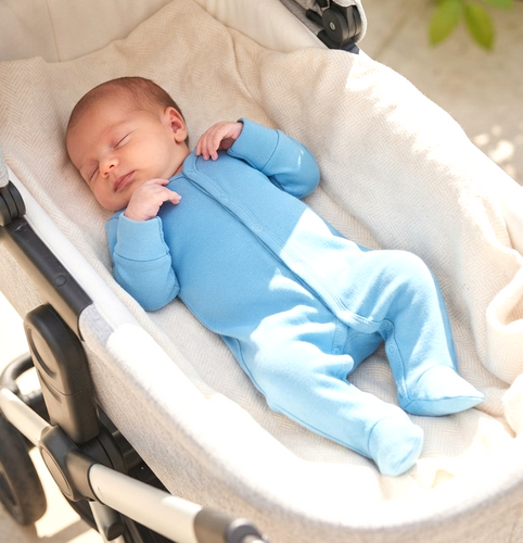 Pijama enterizo para bebé NINI ABN-3964 azul 100% algodón orgánico para niño