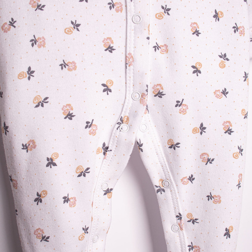 220031 Pelele bebé Nicol algodón 100% flores con pies