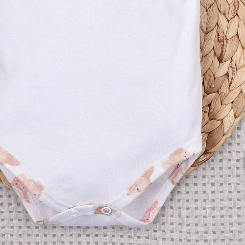 Body bebé Nini Little Mouse algodón orgánico botones hombro manga corta