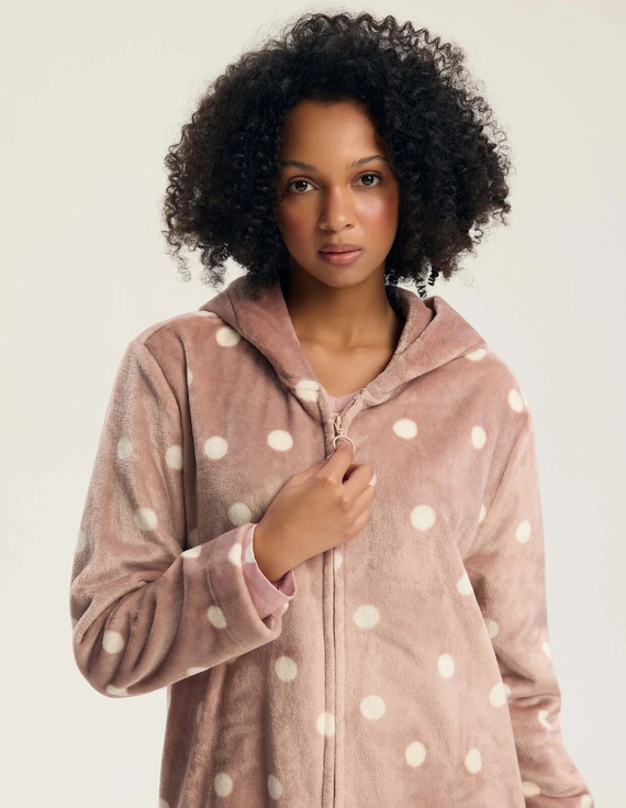 Henderson Ladies Grimma 45428 Bata de mujer con capucha y cremallera Mauve