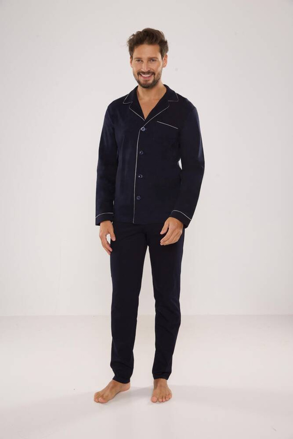 729 Norberto Pijama de hombre De Lafense - azul marino