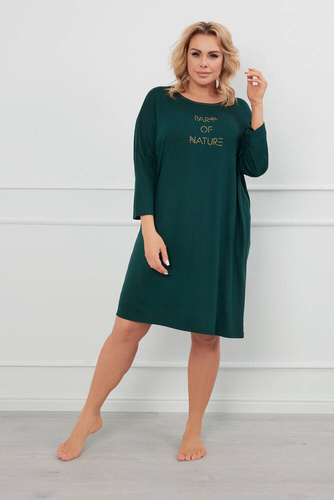 Natura 3/4 camisón Moda Italiana - verde