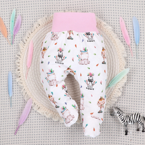 ABN-5542 Semi-cama para bebé de algodón orgánico Nini Happy Animals - comodidad, seguridad, respetuosa con el medio ambiente