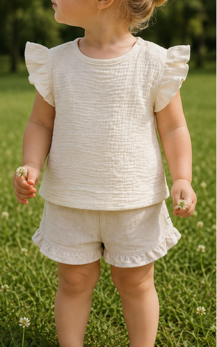 Mamatti BL50103 blusa de muselina para niña ligera algodón verano