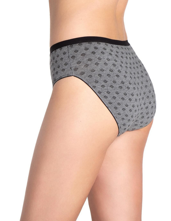 Lama L-130 BI-10 braguitas de bikini para mujer - algodón, pack de 3 en tonos grafito y negro