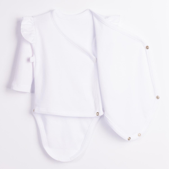 Body cruzado Nicol Tosia 225092 100% algodón blanco manga larga