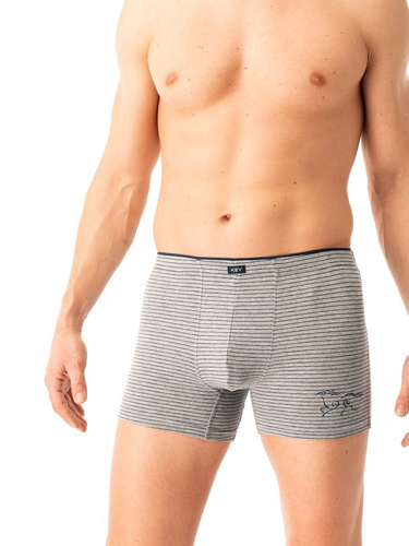 Calzoncillos bóxer para hombre Key MXH 354 gris - algodón, cómodos y transpirables