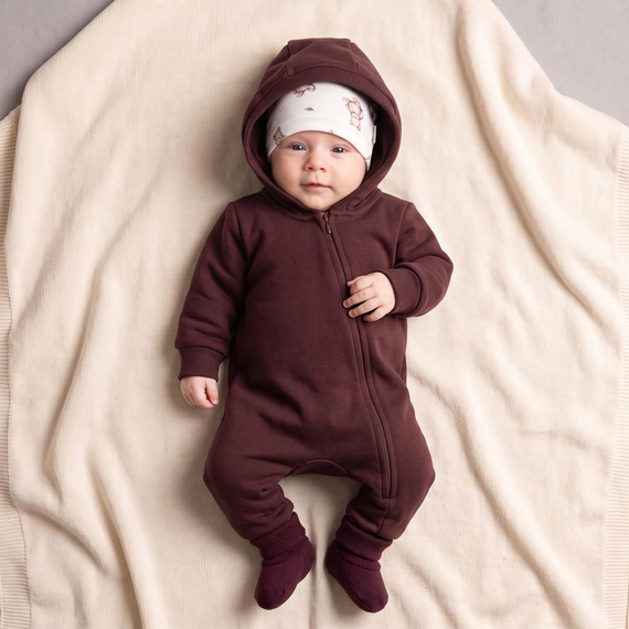 226272 Nicol HANIA Pijama de chándal + botitas primeros pasos marrón oscuro