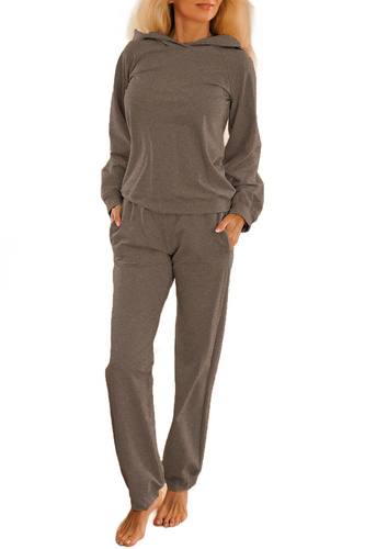 Chándal de mujer Brav Mirale | Cómodo conjunto de algodón | Producción polaca - gris