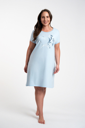 Arietta camisón manga corta Moda Italiana - azul