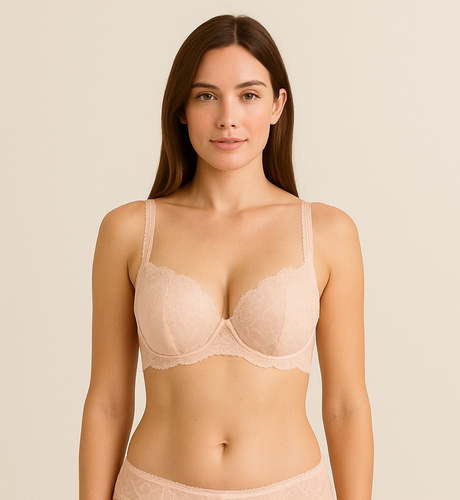 VB-1181 Sujetador push up Vena rosa empolvado