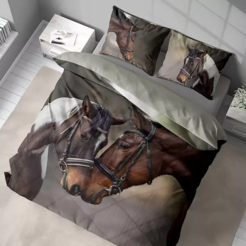 4990 A Ropa de cama de microfibra 3D con motivo de caballo - Detexpol