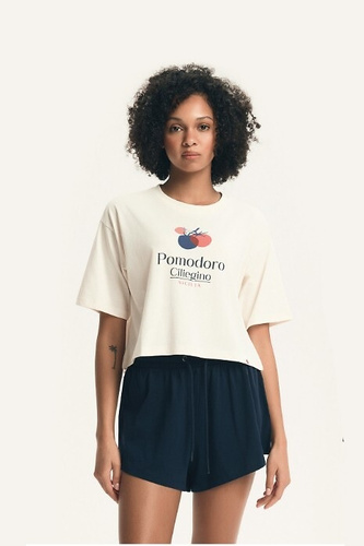 Henderson pijama mujer 43724 Dessie azul, algodón, manga corta, estampado tomate