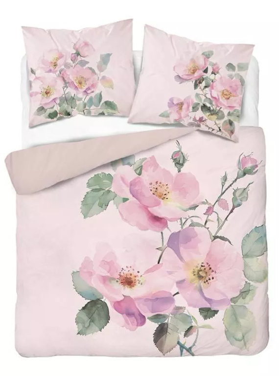 5426 A Ropa de cama de microfibra 3D en rosas silvestres pastel - Detexpol