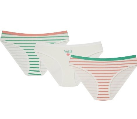 36508-K083 Henderson Braga de bikini de algodón crudo para mujer, paquete de 3
