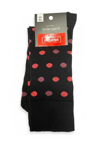 Calcetines de algodón para hombre Milena 0125-132 negro- elegantes, transpirables, de ajuste perfecto, comodidad de primera para el día a día