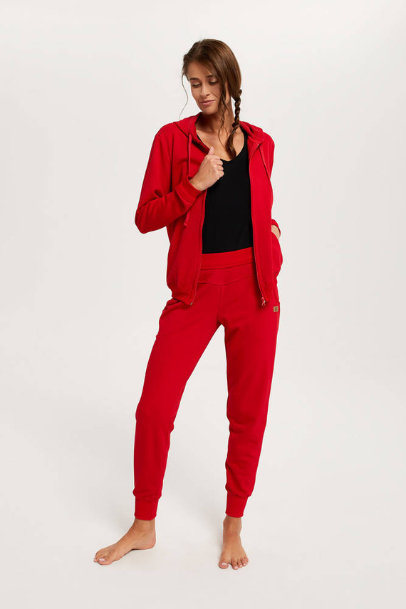 Todra Pantalones de chándal Moda Italiana- rojo