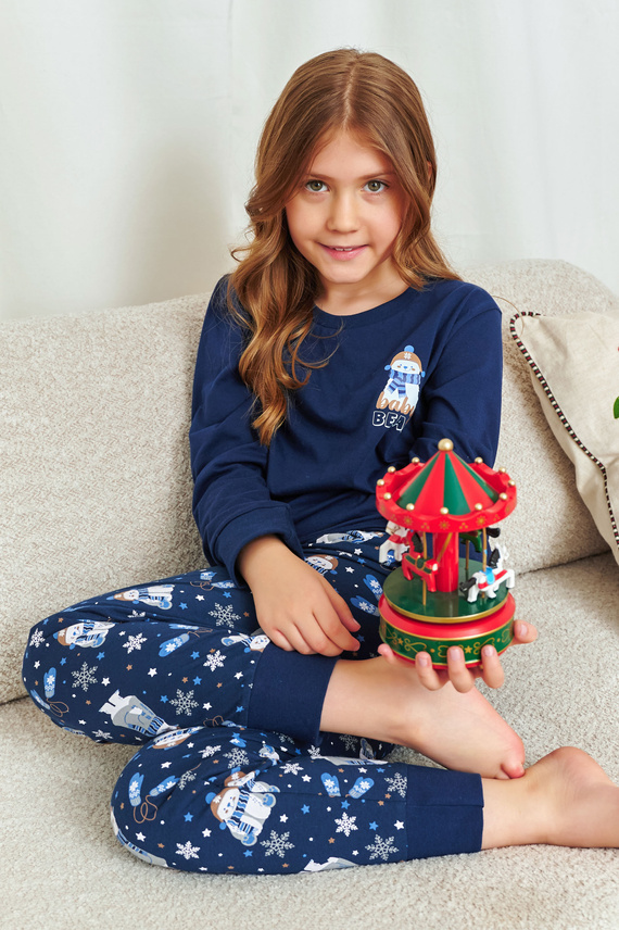 7339 Doctor Nap Cozy Bear pijama para niños - 100% algodón, unisex