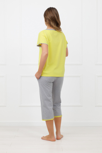 Pijama Sabrina Italian Fashion 100% algodón – manga corta, pantalón 3/4