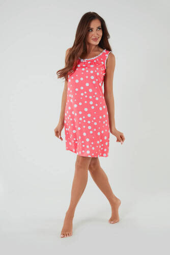 Camisón y chemise de lactancia Raba, tirante ancho Moda Italiana - estampado frambuesa