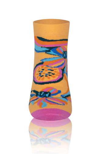 S141S Calcetines con pie Zanzi Italian Fashion - despeinado/amarillo/rosa