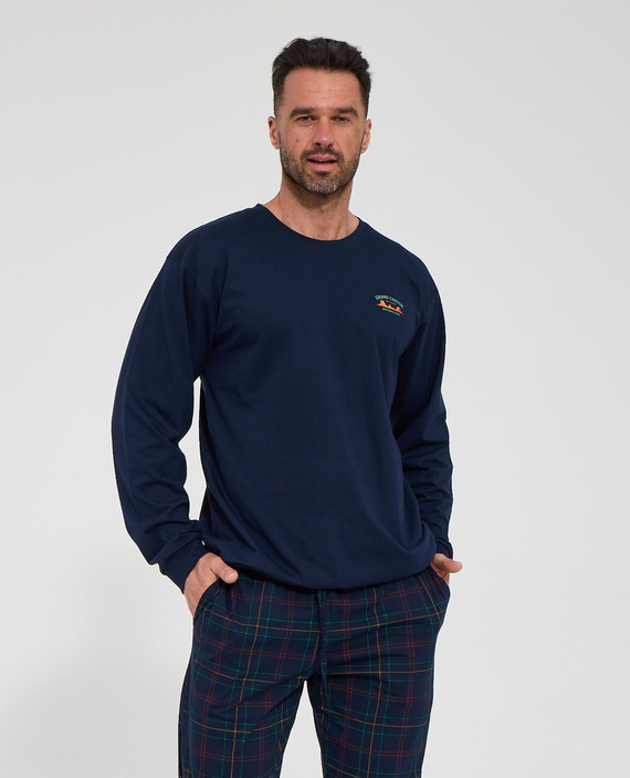 Cornette 939/330 Grand Canion Pijama para Hombre 100% Algodón Azul Marino