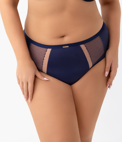 Gorsenia K442/1 Luisse - Braga azul marino de cintura alta de microfibra y cabaret | Cómoda, llena, elegante