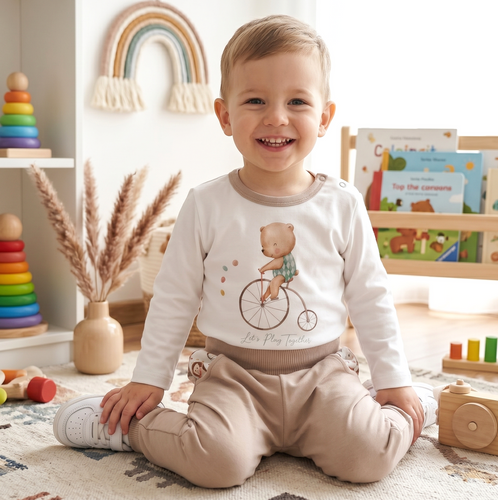 ABN-5589 Blusa para bebé Circus de Nini - 100% algodón orgánico, inocuo para la piel, producción polaca