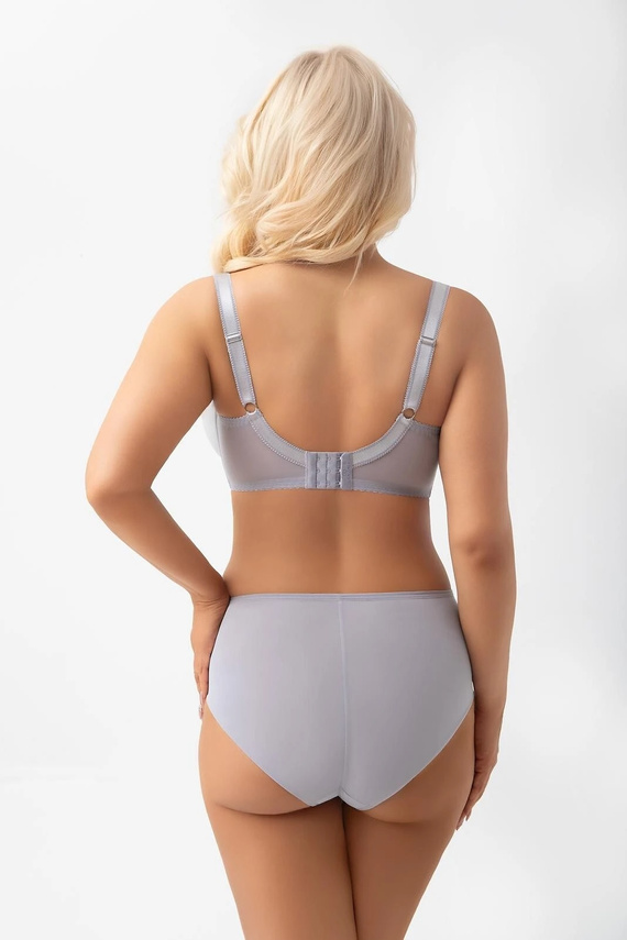 Sujetador Gorsenia G023 Elsa gris sin relleno con aros para pecho grande