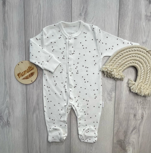 Mamatti PA16240 Pijama para bebé de algodón con botones a presión Estrellas