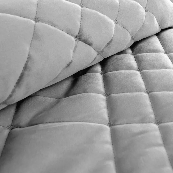 Ria 6 Colcha decorativa de terciopelo Eurofirany plata