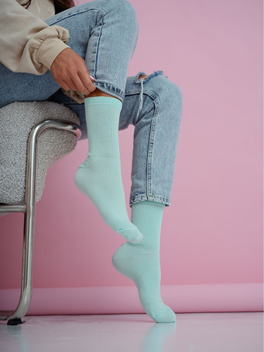 Calcetines mujer algodón Milena 1313-002 – canalé cómodos diario green