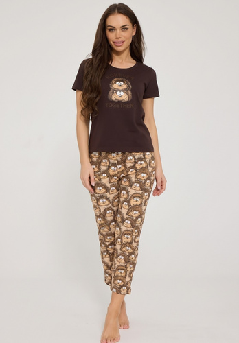 Cornette Forever 2 775/519 pijama para mujer marrón 100% algodón