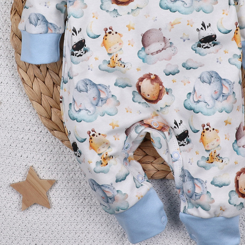 ABN-5609 Pijama para bebé Little Dreamers Nini de algodón orgánico - 100% de seguridad, cierres sin níquel, producción polaca