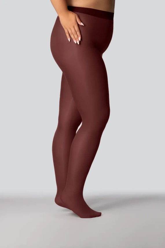 Elizabeth Tights Queen Size 70 den vino tinto - suave, mate, colorido, cómodo